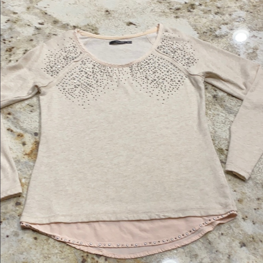 Maurices cream color sequence top.